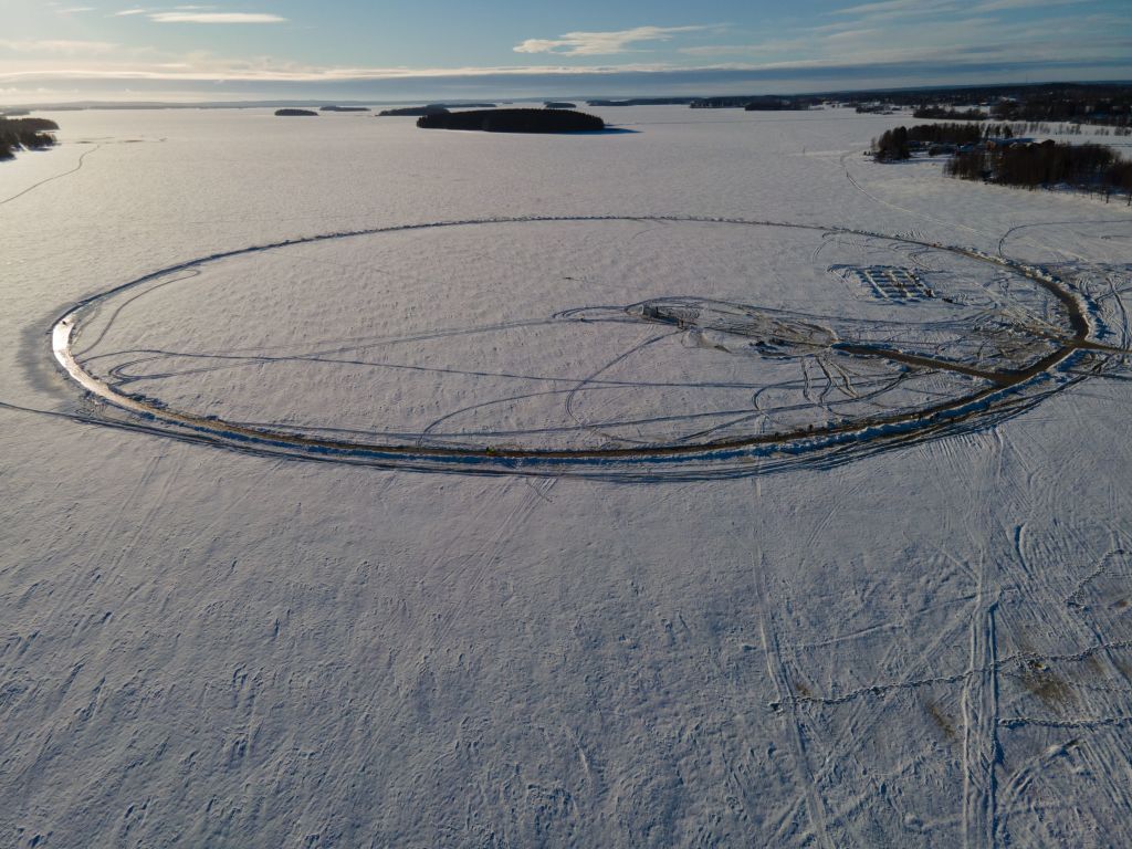 Ice carousel in Finland. 