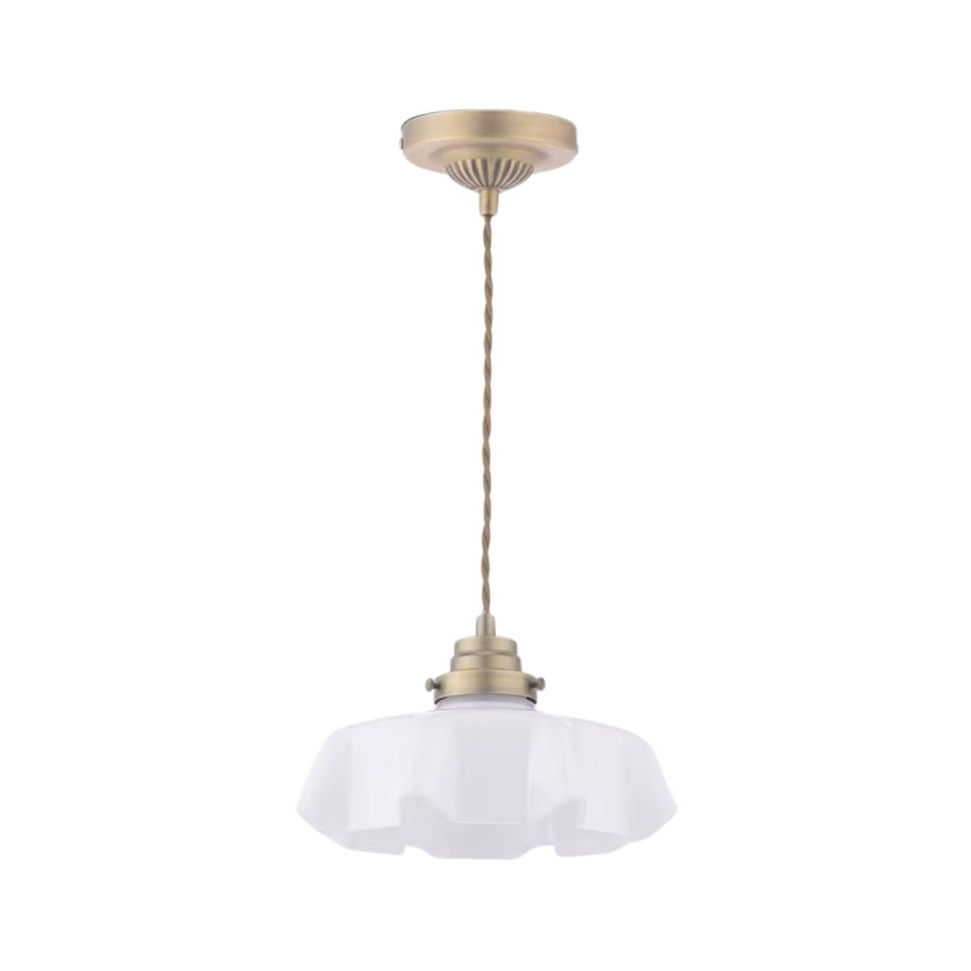 Laura Ashley Banham Pendant Ceiling Light, Antique Brass