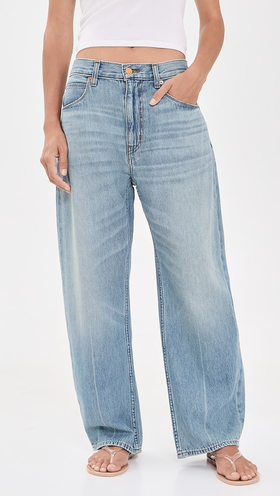 The Crop Loose Jeans - Deep Blue