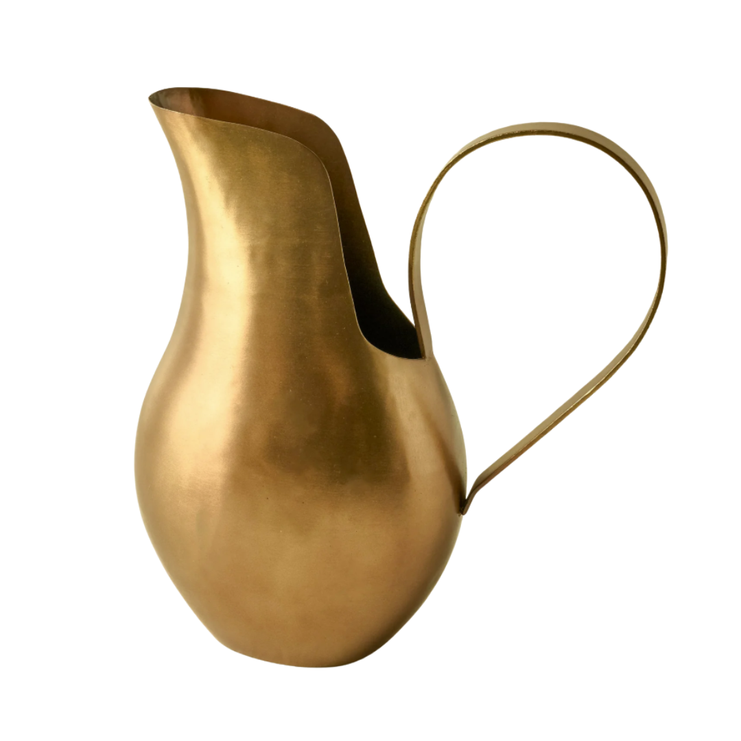 Antique Brass Pitcher Vase