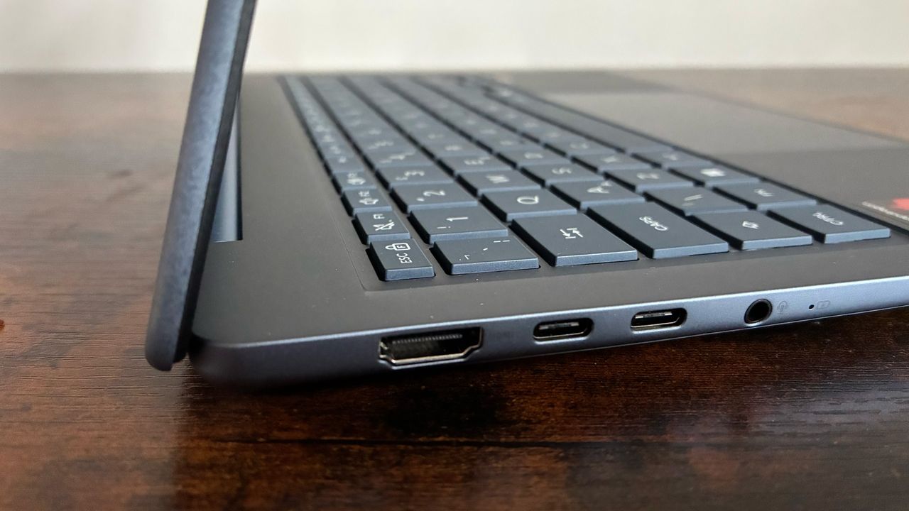 The Asus Zenbook 14 on a desk