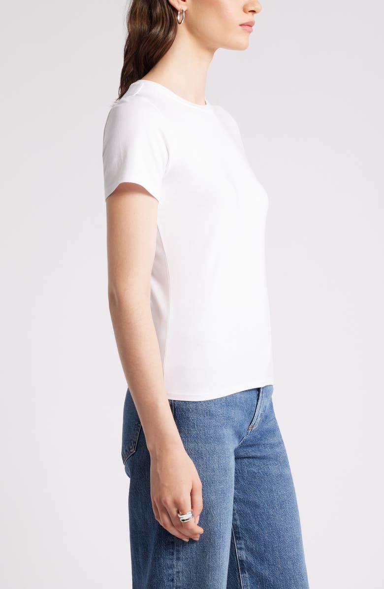 Pima Cotton Blend Crewneck T-Shirt