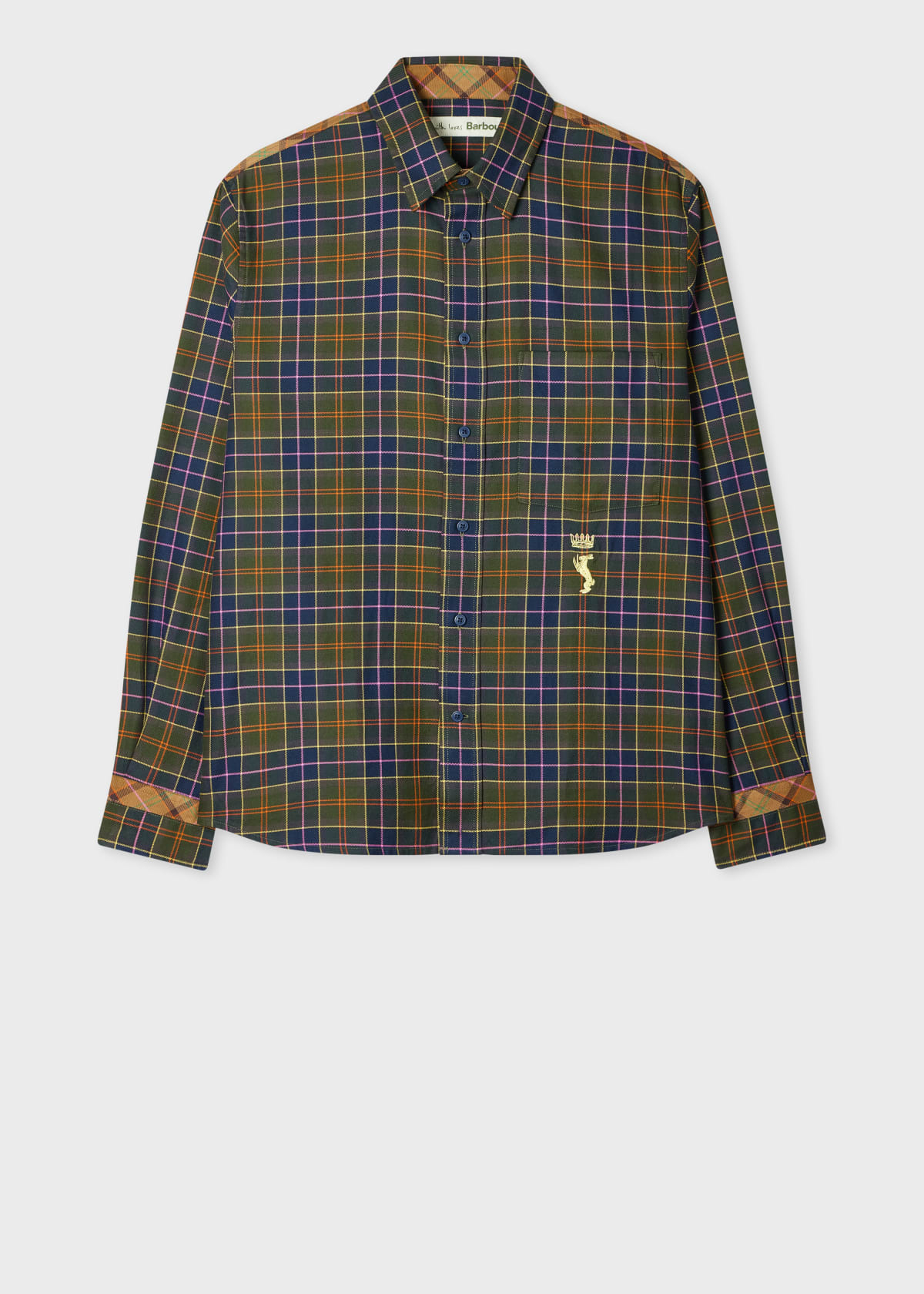 Paul Smith Loves Barbour - Navy and Green Tartan Shirt - Xs