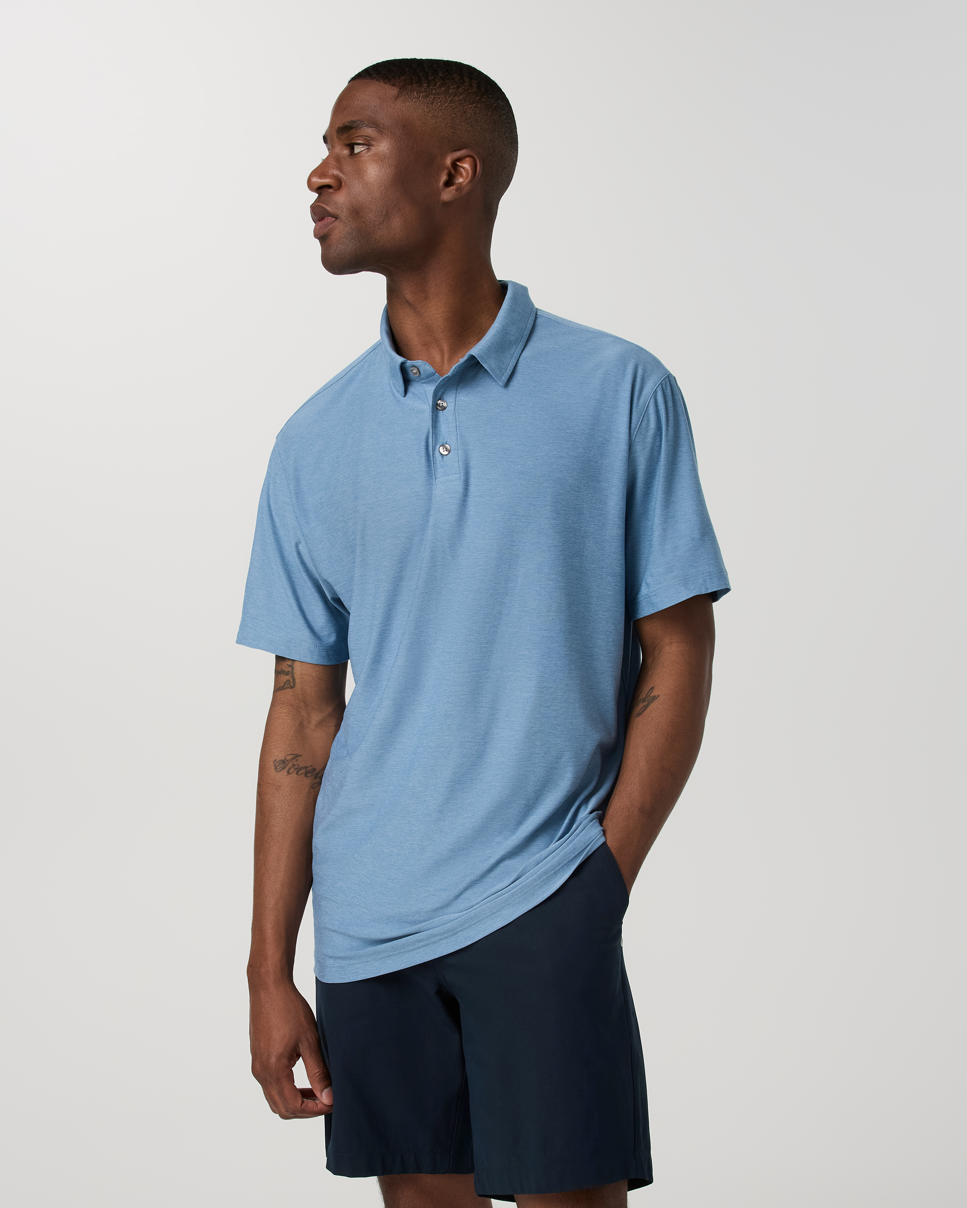 Strato Tech Polo - Salty Air Heather - Xxs