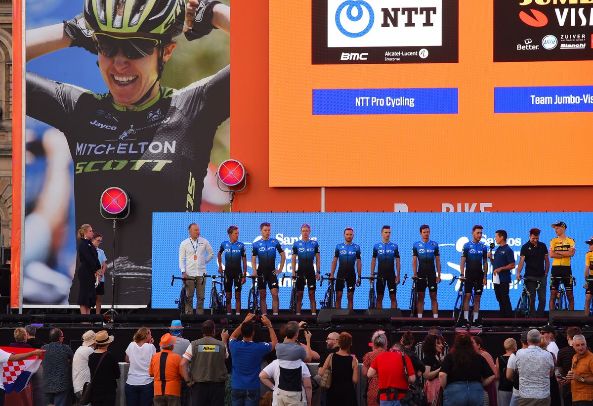 Team NTT are led by Giacomo Nizzolo and Ryan Gibbons