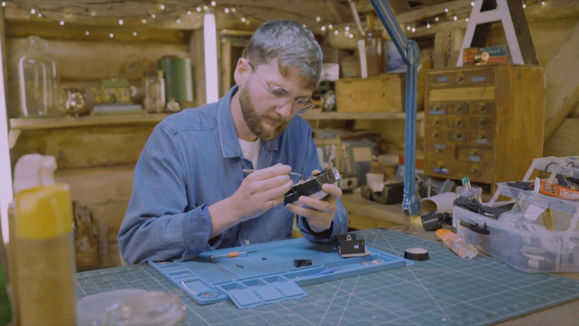 Researchers found a 1970 camera trap originally set up to research the Loch Ness legend. Here, the camera is being restored in a repair shop