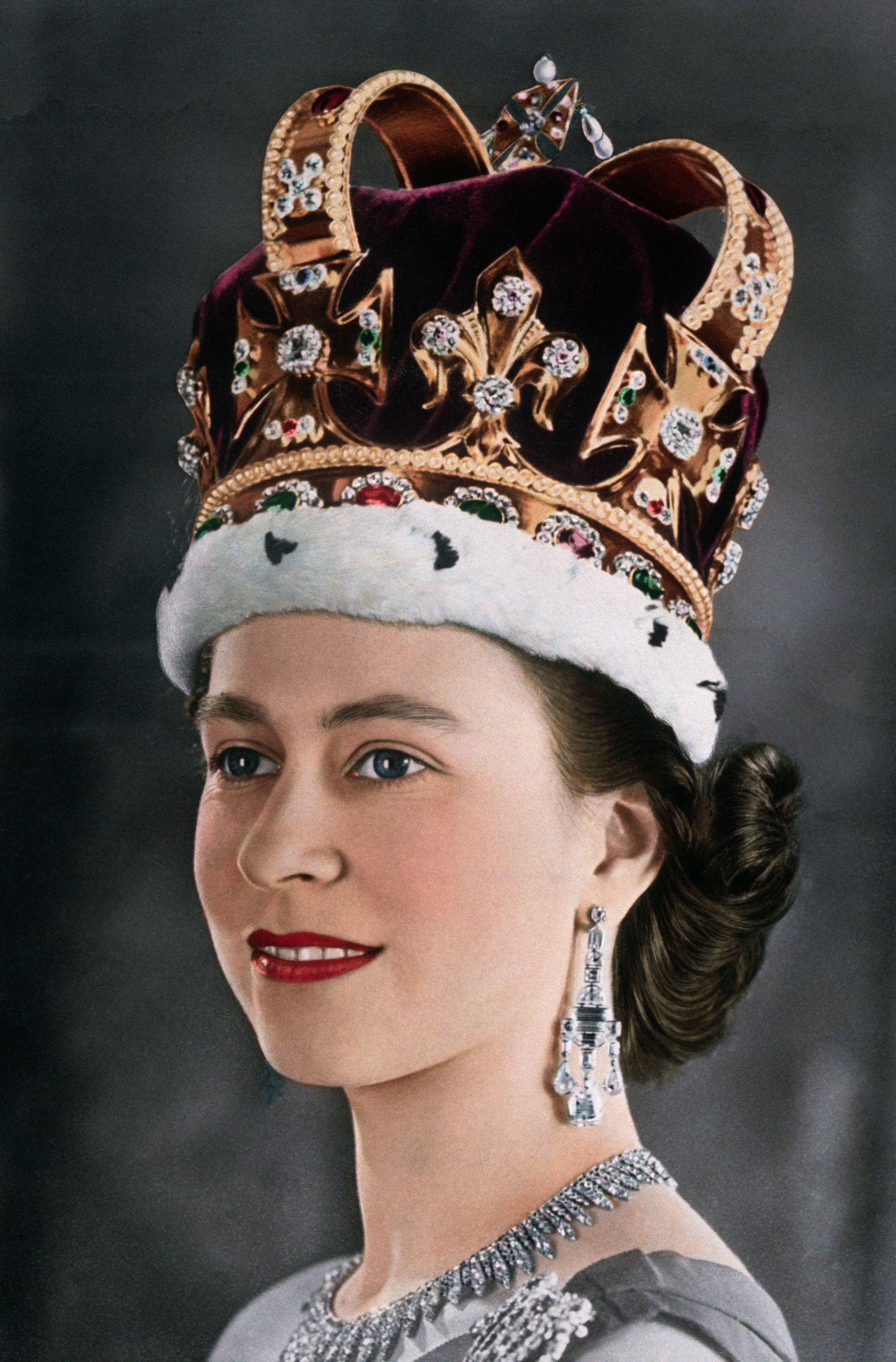 Queen Elizabeth on her coronation day