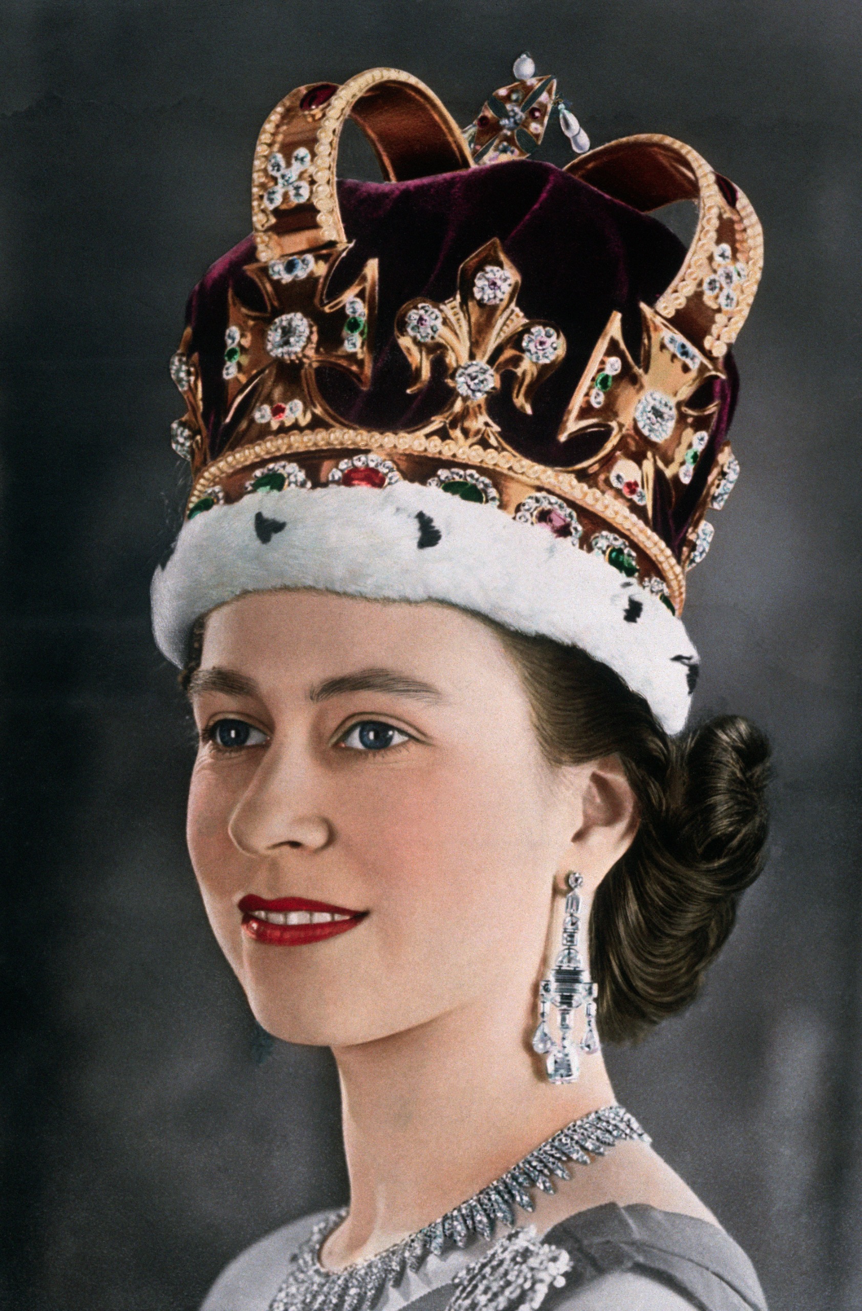 Queen Elizabeth on her coronation day