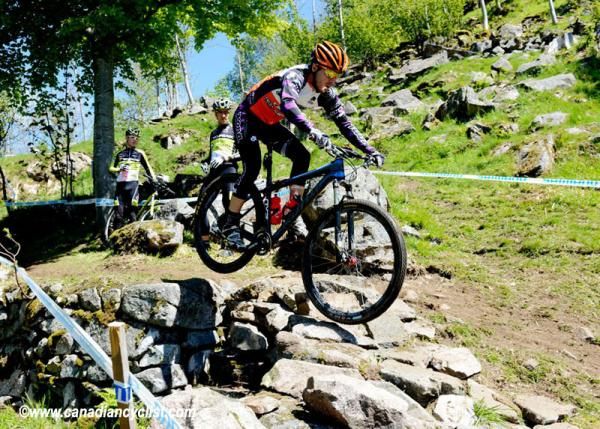 The quickest way through this section of the downhill is to jump