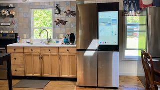 Samsung RF29DB9900QDAA Bespoke 29 Cu. Ft. 4-Door Flex French Door Smart Refrigerator being tested in writer's home