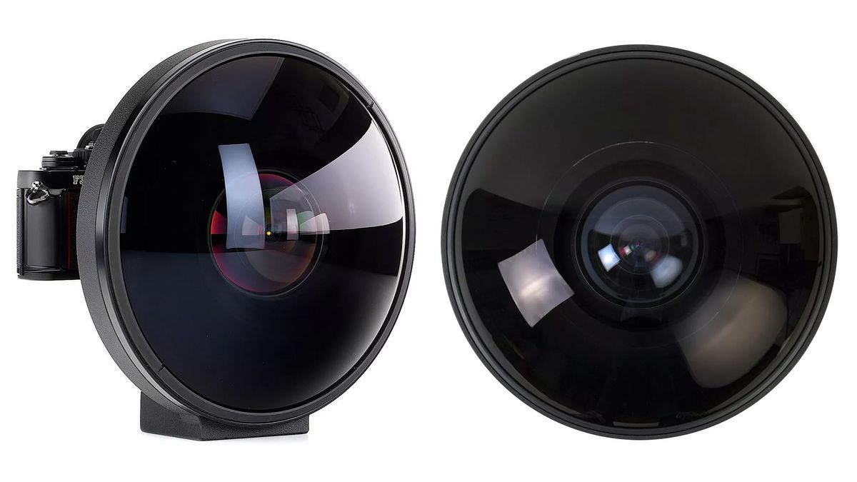 Product images of Nikon Fisheye 6mm f/2.8 and Nikon Fisheye 14.3mm f/4 on a white background 