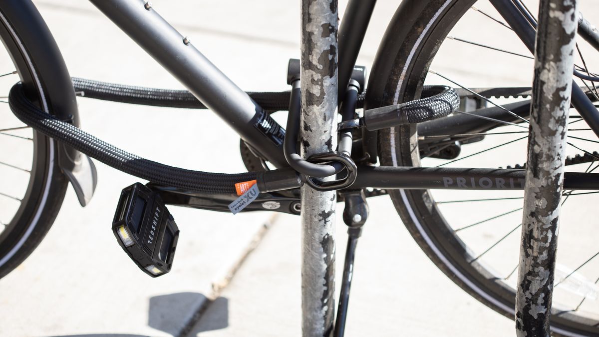 Tex-Lock bike lock around bike specific infrastructure