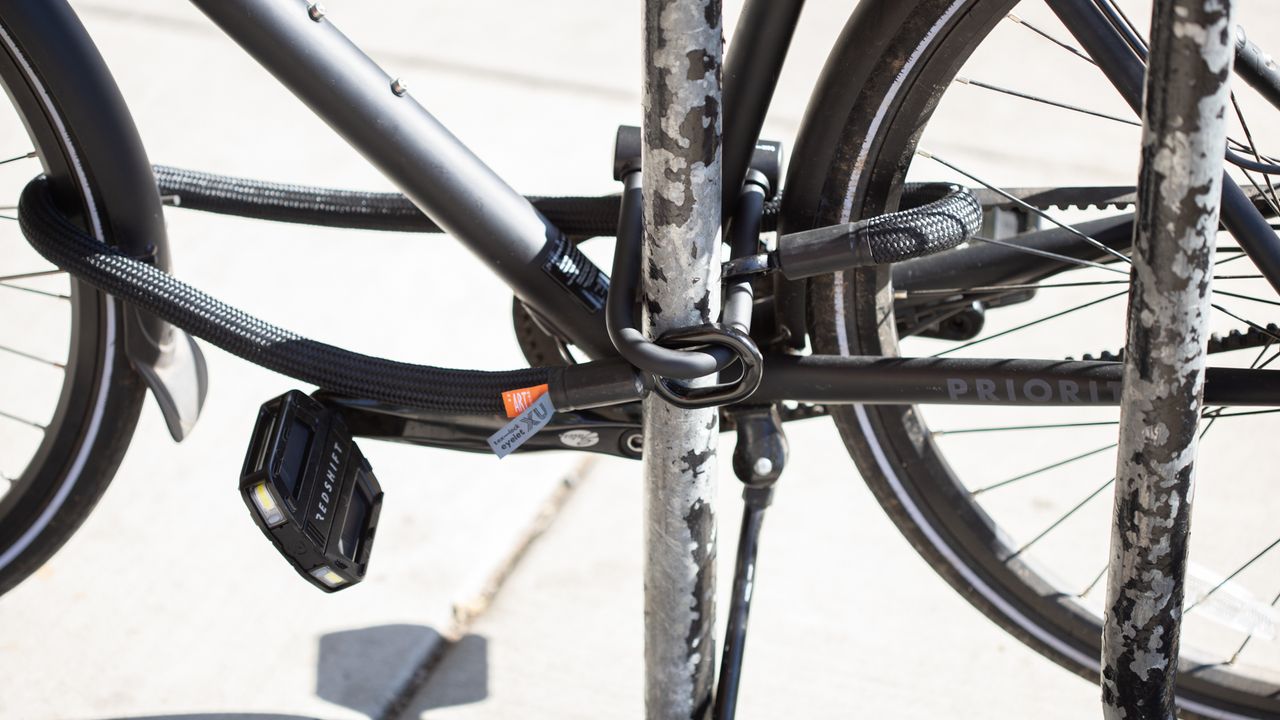 Tex-Lock bike lock around bike specific infrastructure