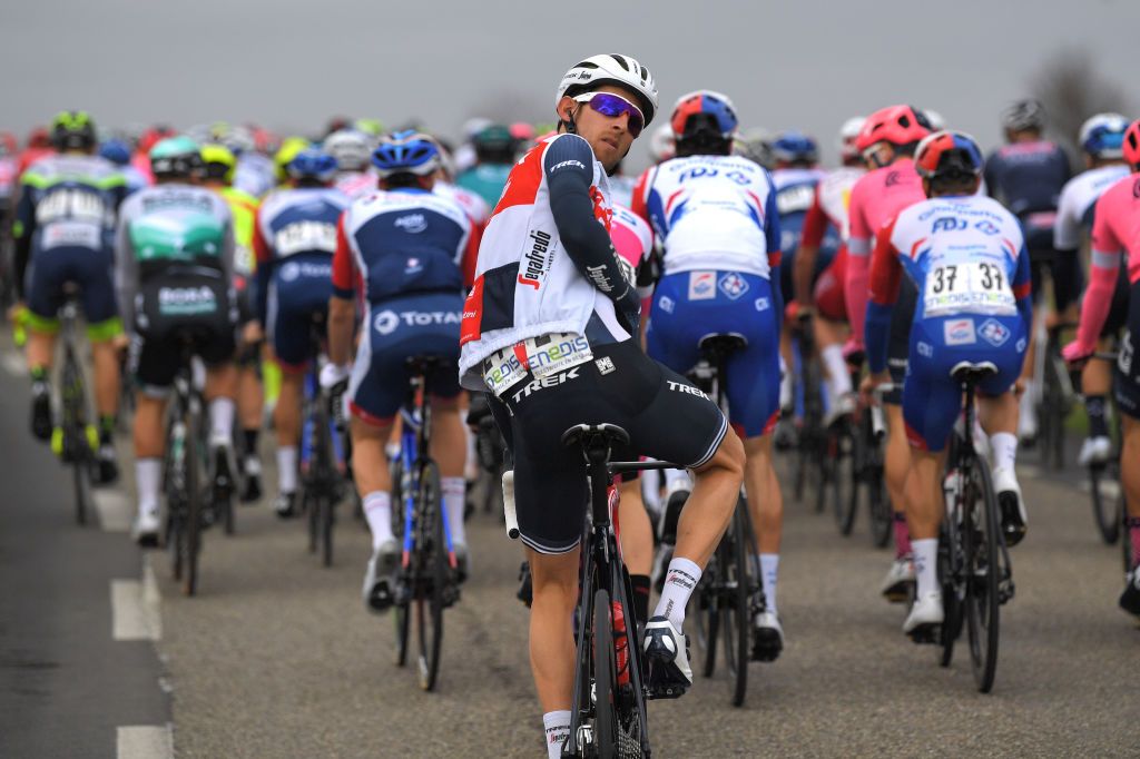BELLEGARDE FRANCE FEBRUARY 03 Bauke Mollema of Netherlands and Team Trek Segafredo during the 51st toile de Bessges Tour du Gard 2021 Stage 1 a 14355km stage from Bellegarde to Bellegarde 57m EDB2020 on February 03 2021 in Bellegarde France Photo by Luc ClaessenGetty Images