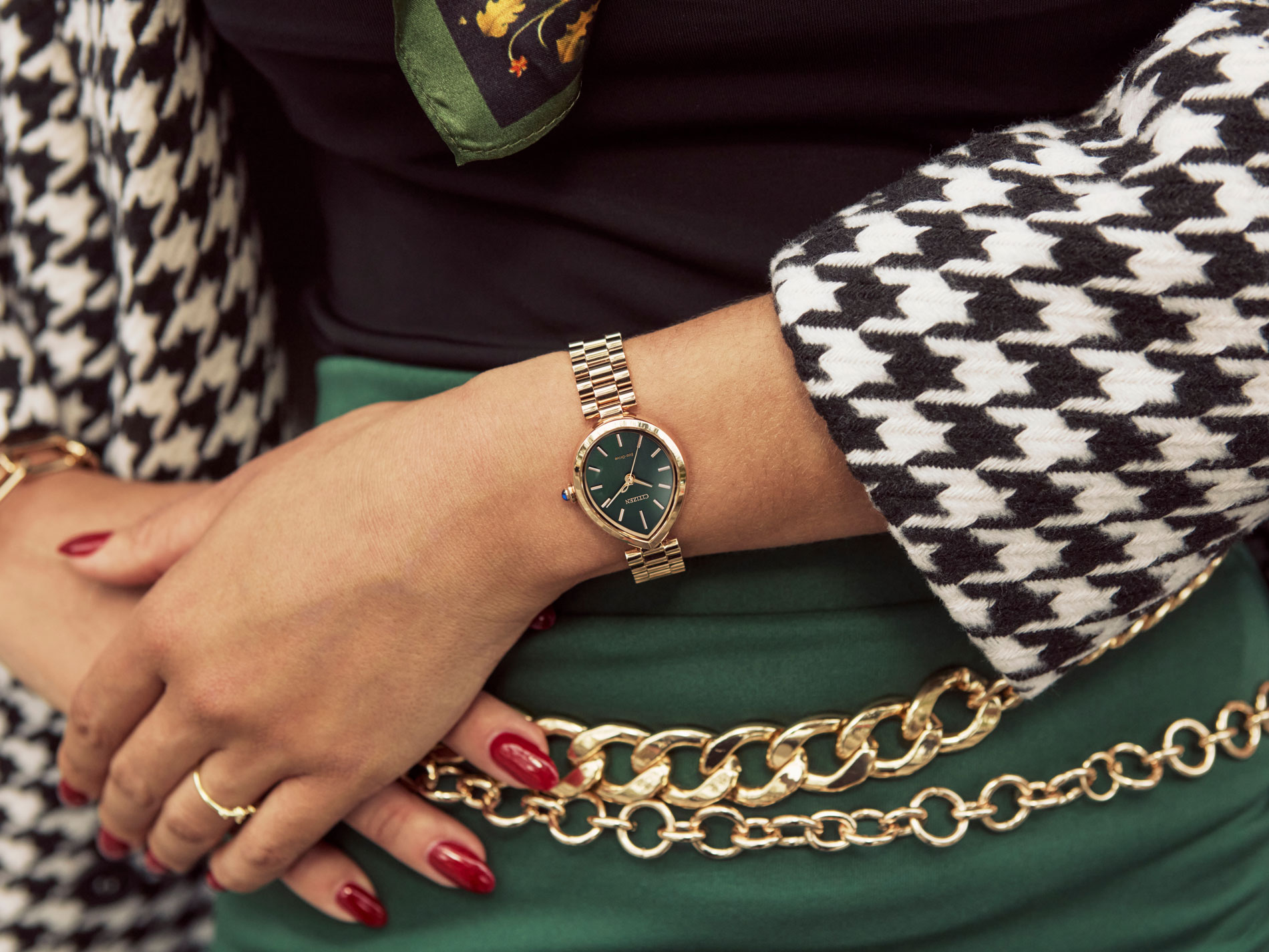 a woman wears the new Citizen L Rainell watch