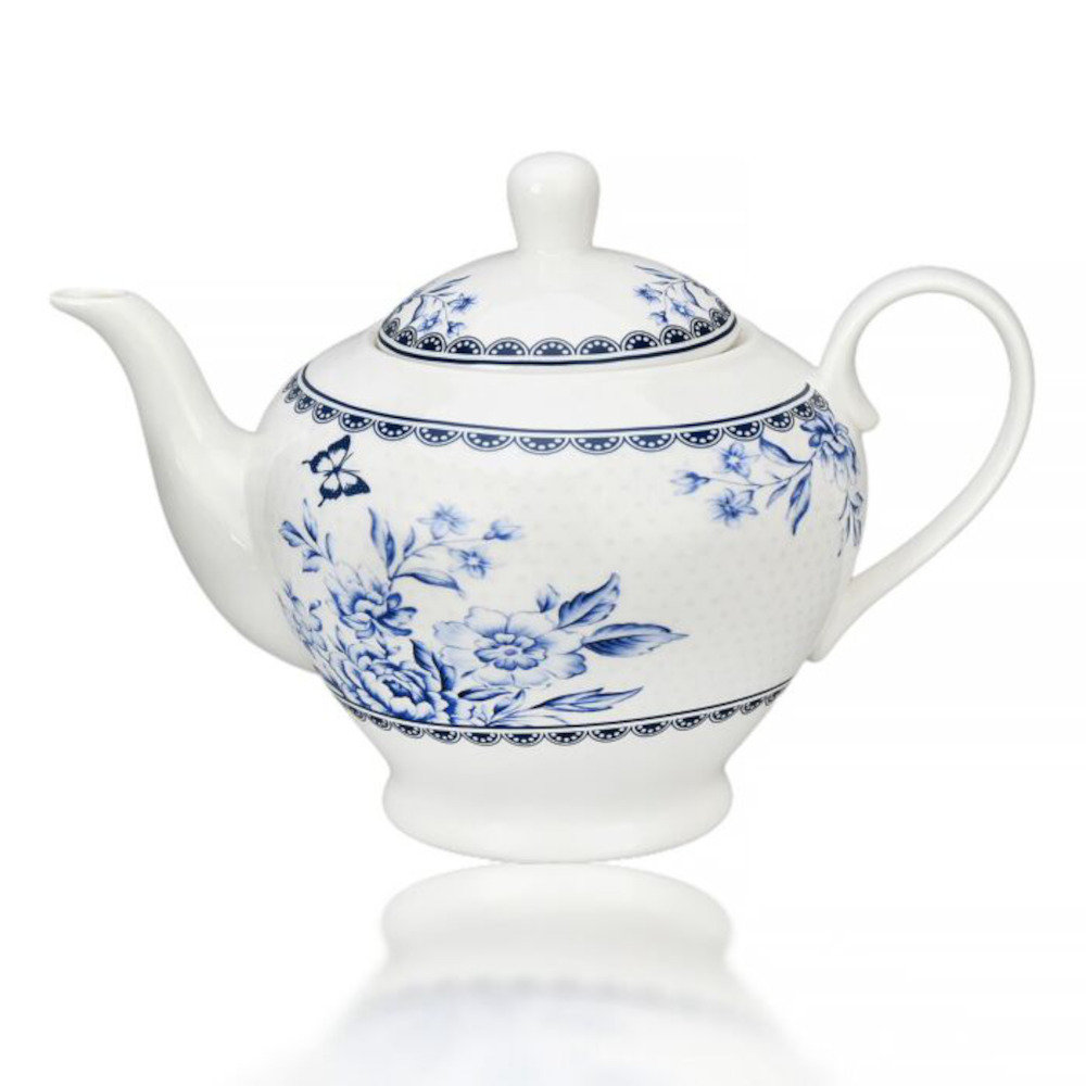August Grove&amp;reg; Vintage Indigo Porcelain Teapot 40 Oz. &amp;amp; Reviews | Wayfair