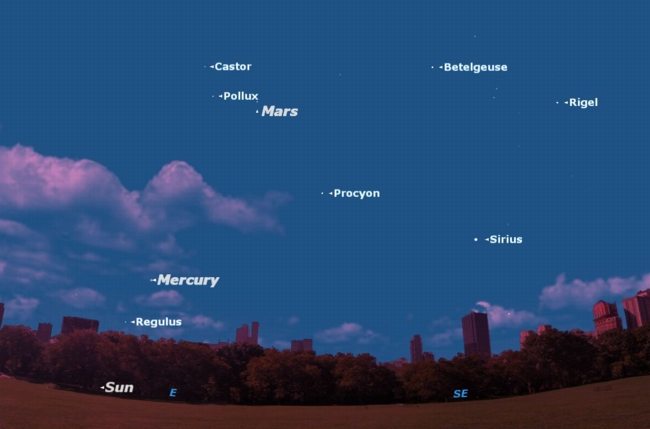 Mercury makes its best morning appearance of 2011 this Saturday, September 3, as seen from Central Park, New York City. 