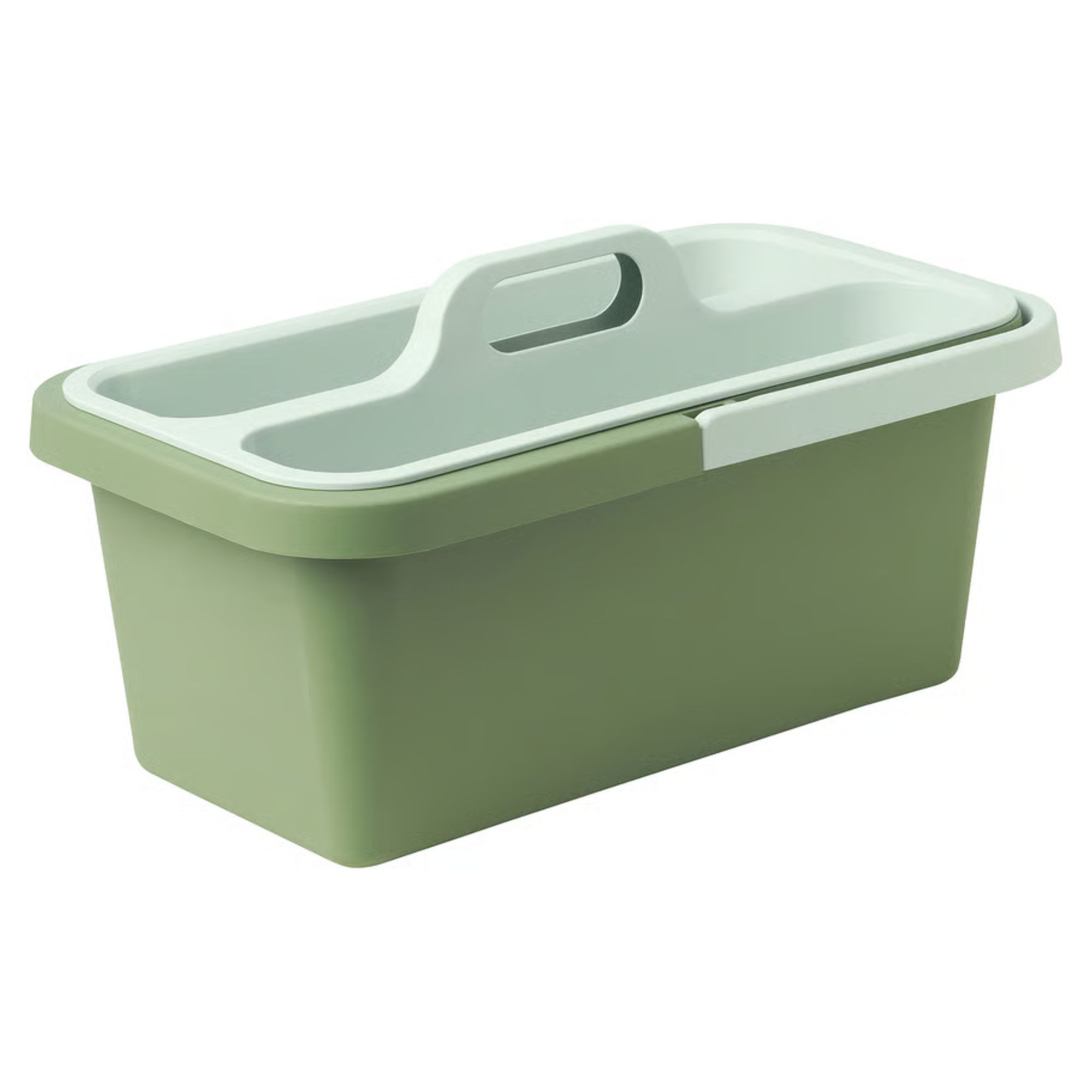 Green IKEA cleaning caddy