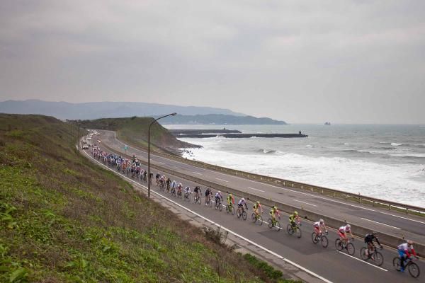 Stage two brought the peloton down along the coast.