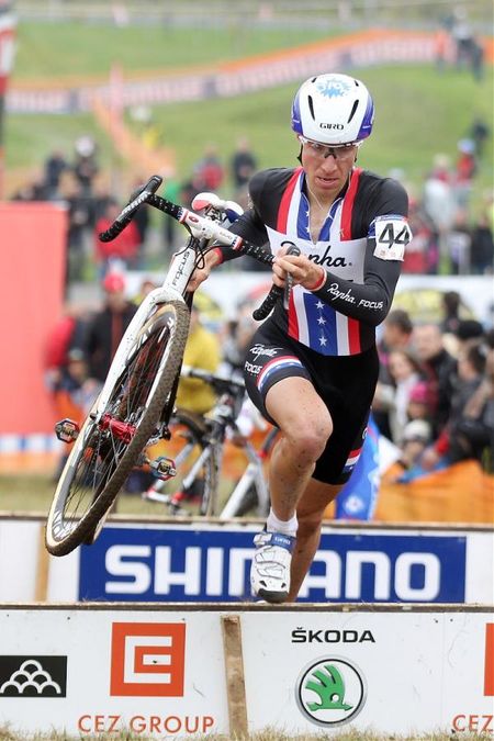 U.S. champion Jeremy Powers (Rapha-Focus) en route to a 7th place finish in Tabor.
