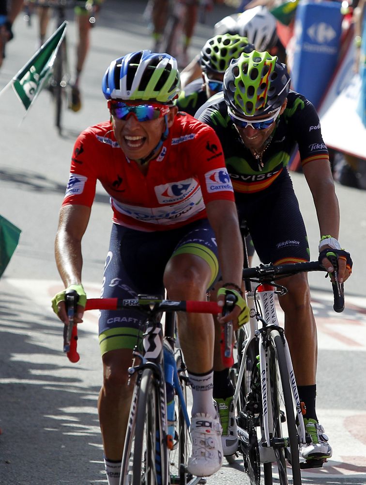 Esteban Chaves held onto the Vuelta's red leader's jersey after stage 7.
