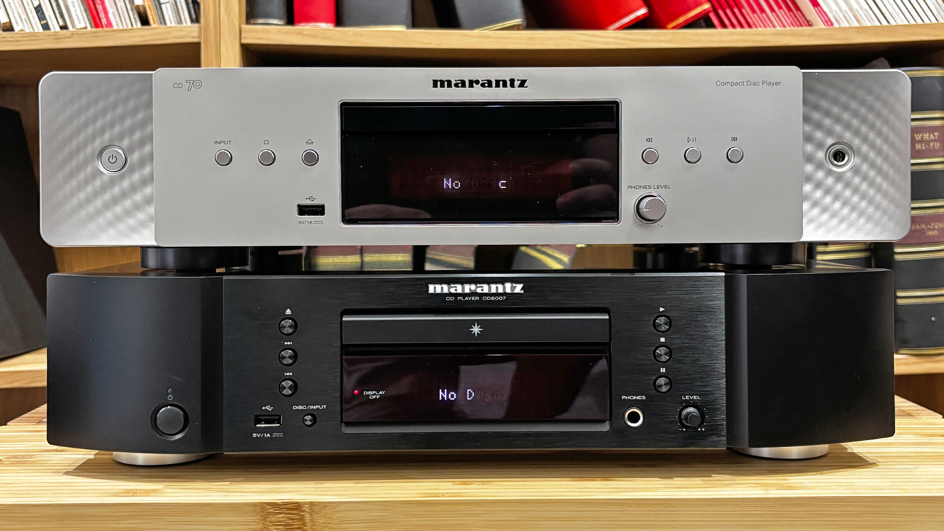 Marantz CD 70 CD player on top of Marantz CD6007 CD player