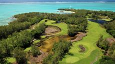 The outstandingly beautiful island of Mauritius is home to some equally scenic golf - Ile Aux Cerfs - Aerial