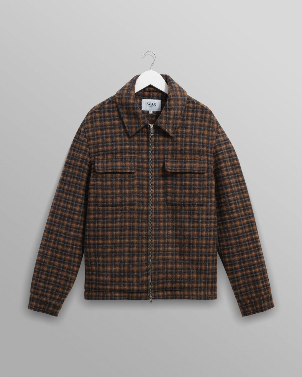 Osier - Navy and Brown Drawn Check Jacket