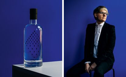 Vodka by Material and portrait of its co-founder Pati Hertling