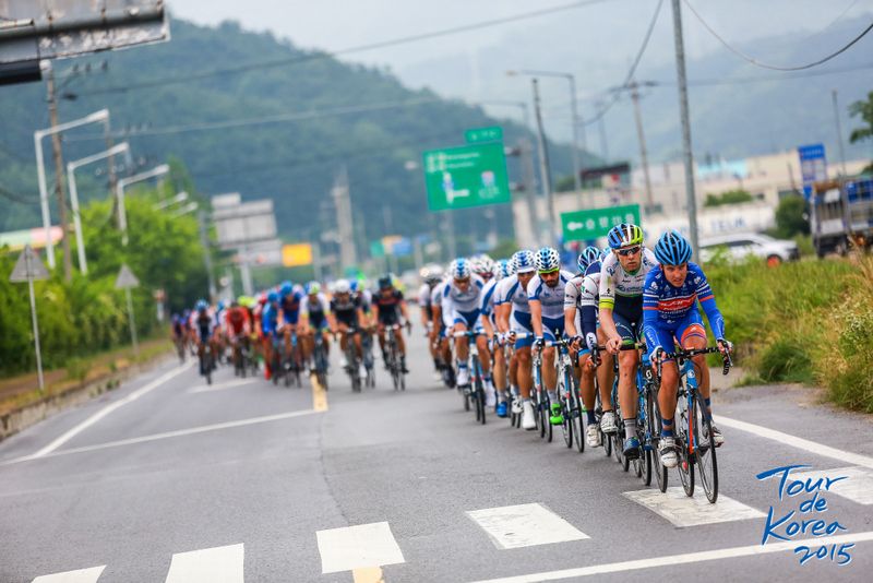 Mitchell Lovelock-Fay drives the peloton
