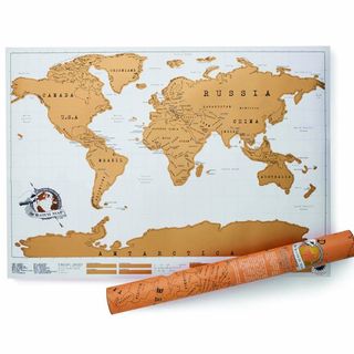 scratch map with white background