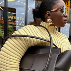 CEO of London-based contemporary fashion brand Kai Collective, Fisayo Longe wears best statement earrings.