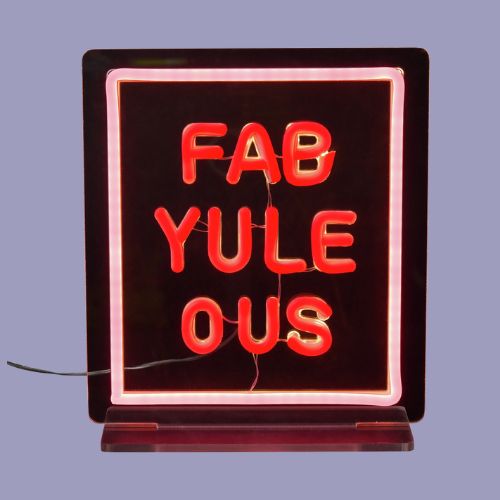 Habitat, Red Fab-Yule-Ous Light Up Christmas Decoration