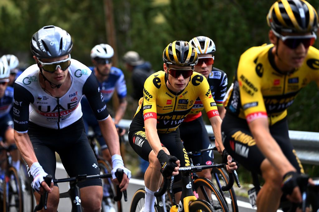 ARINSAL SPAIN AUGUST 28 Jonas Vingegaard of Denmark and Team JumboVisma competes during the 78th Tour of Spain 2023 Stage 3 a 1585km stage from Sria to Arinsal 1911m UCIWT on August 28 2023 in Arinsal Andorra Photo by Tim de WaeleGetty Images