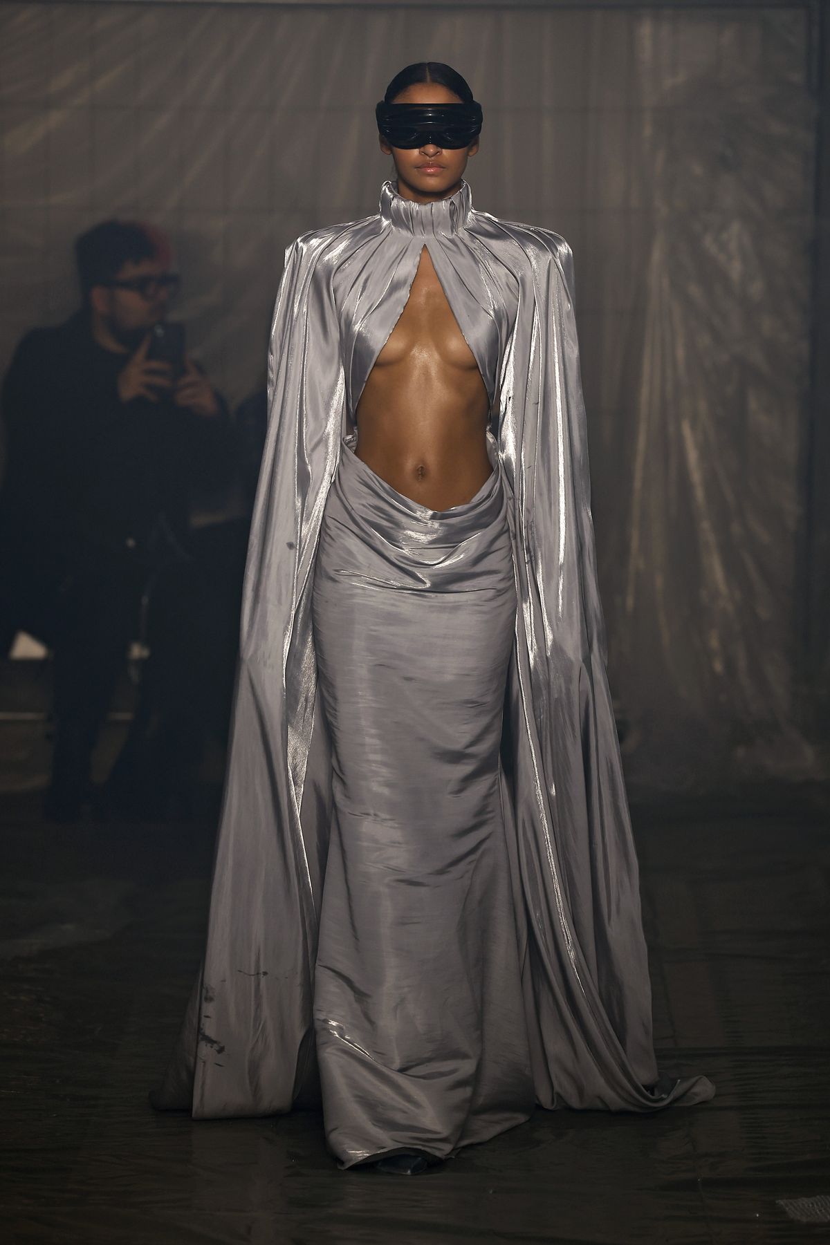 A model walks the runway at the Han Kjobenhavn fashion show during the Milan Fashion Week Womenswear Fall/Winter 2023/2024 on February 25, 2023 in Milan, Italy.