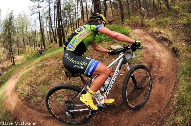 Crystal Anthony (Riverside Cycles) was having a brilliant race