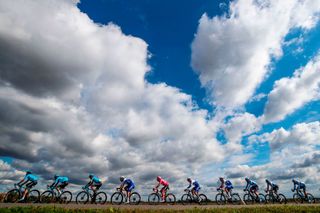 Blue skies for stage 13 to Monselice