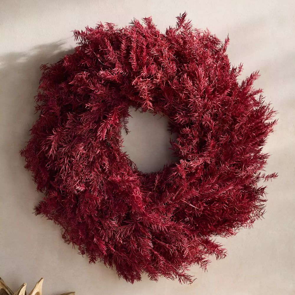Burgundy Setaria Dried Wreath