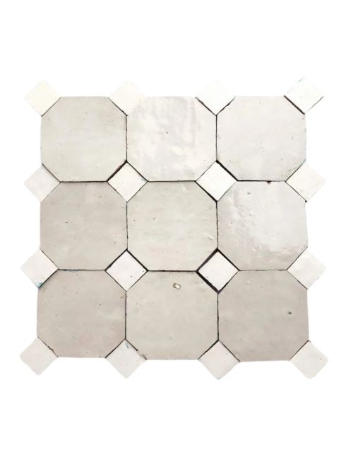 Weathered White Octagon + Moroccan Sea Salt Bouchon