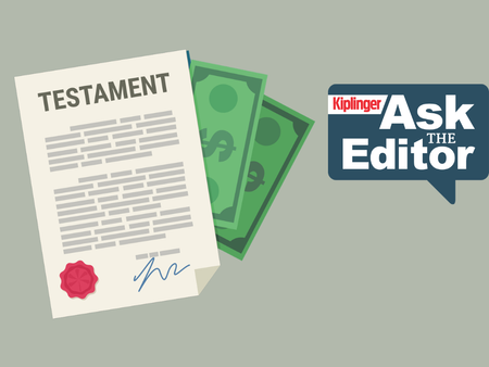 Ask the editor logo with bank notes and a will