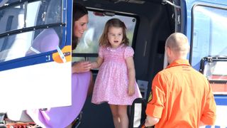 Princess Charlotte, pink smocked dress