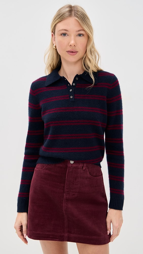 Alex Mill Alice Polo in Cashmere Stripe