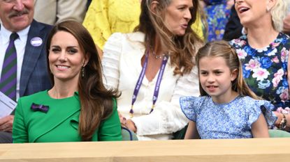 Kate Middleton and Princess Charlotte at Wimbledon