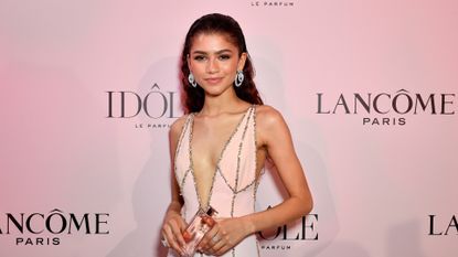 Zendaya, the face of the Lancôme Idôle fragrance, attends the launch at Palais D’Iena in 2019
