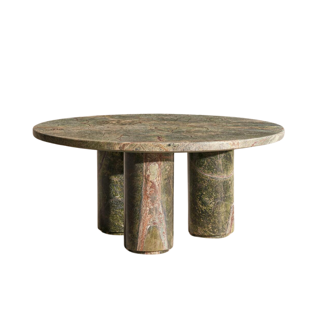 green marble coffee table