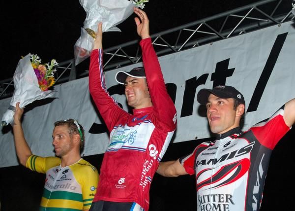 Jake Keough tops the Pro men's Podium at the 2011 Charlotte Presbyterian Criterium.