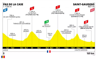Profile from stage 16 of the Tour de France
