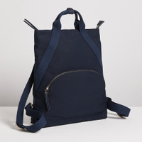 Brooke Curve Pocket &amp; Blue Fabric Backpack, was £46, now £32.20 | Oliver Bonas