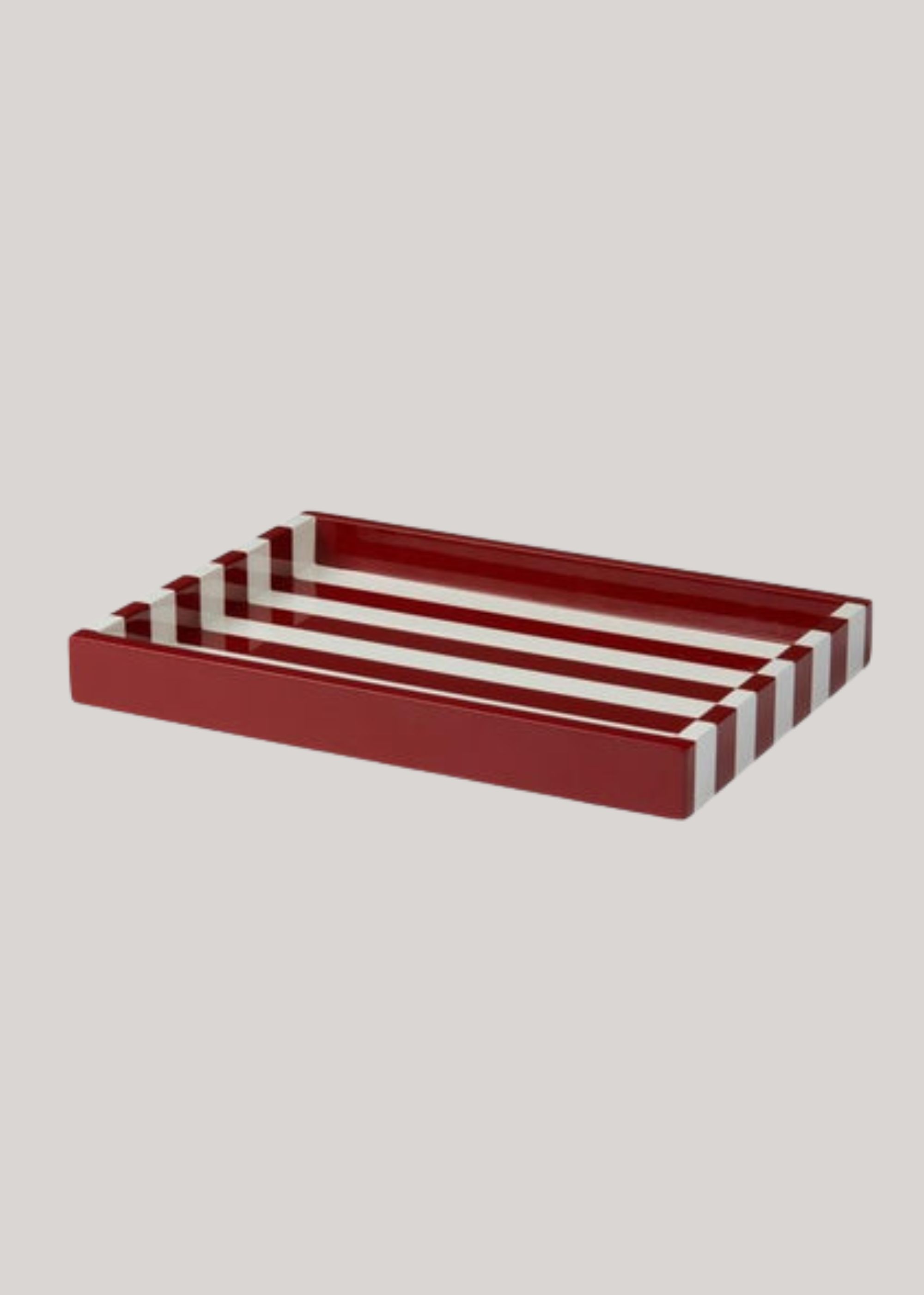 Addison Ross, Small Burgundy Striped Tray
