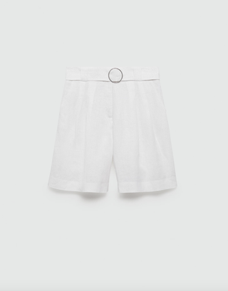 MANGO, Belt Linen-Blend Bermuda Shorts - Women | Mango Usa